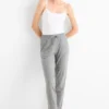 Pyjama bottoms - polka dot light gray