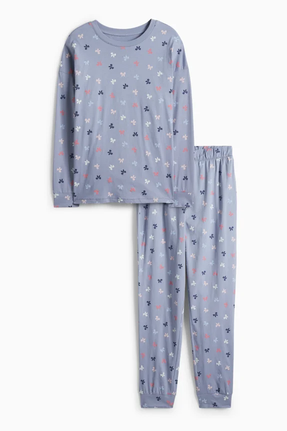 Pyjamas - patterned blue