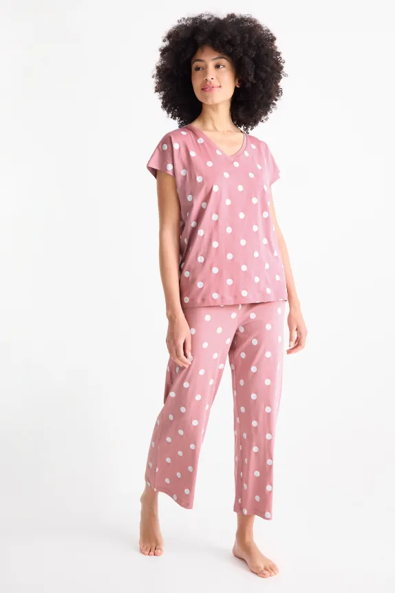 Pyjamas - polka dot rose