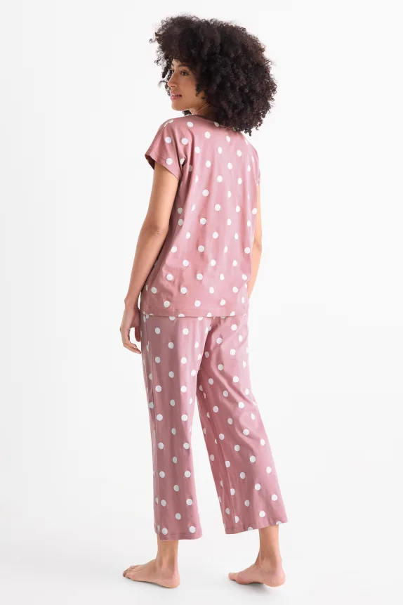 Pyjamas - polka dot rose