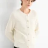 Cardigan - ribbed creme