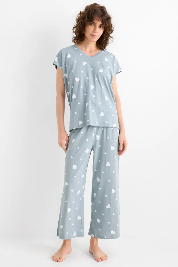 Pyjamas - patterned light blue