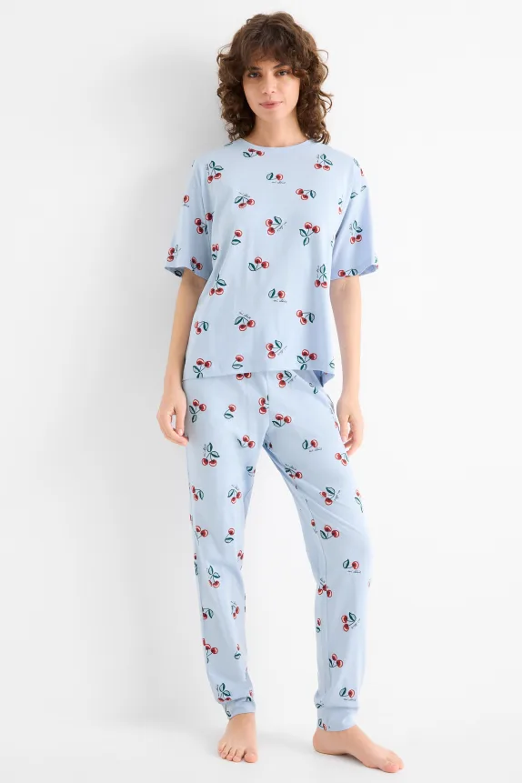 Pyjamas - patterned light blue