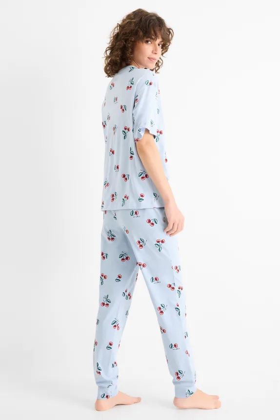 Pyjamas - patterned light blue