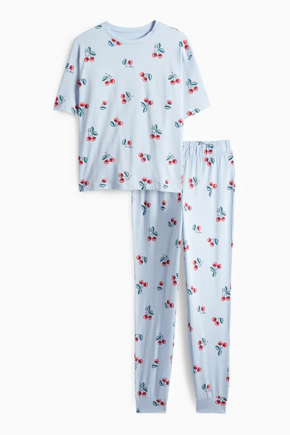 Pyjamas - patterned light blue