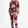 Winter pyjamas - floral purple