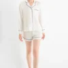 Satin pyjamas cremewhite