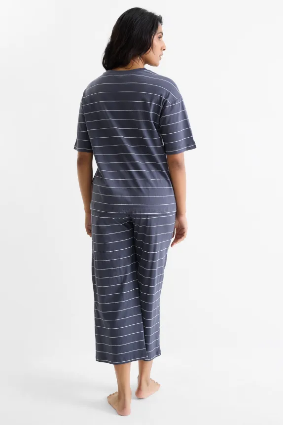 Pyjamas - striped dark blue