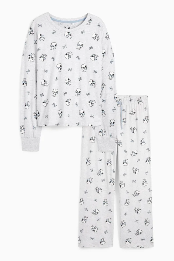 Pyjamas - Peanuts light gray-melange