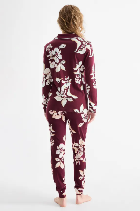 Pyjamas - floral bordeaux