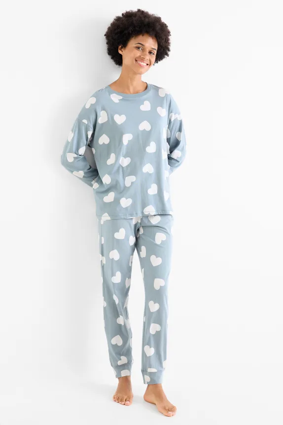 Pyjamas - patterned light blue