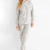 Fleece pyjamas - 2 piece - patterned light gray