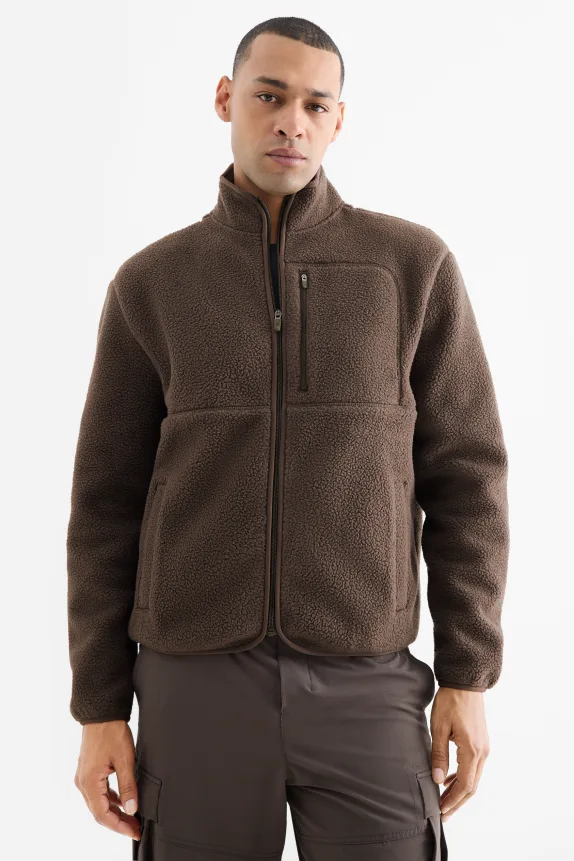 Fleece jacket brown