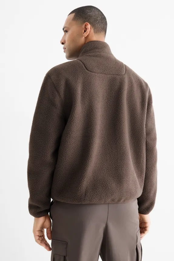 Fleece jacket brown