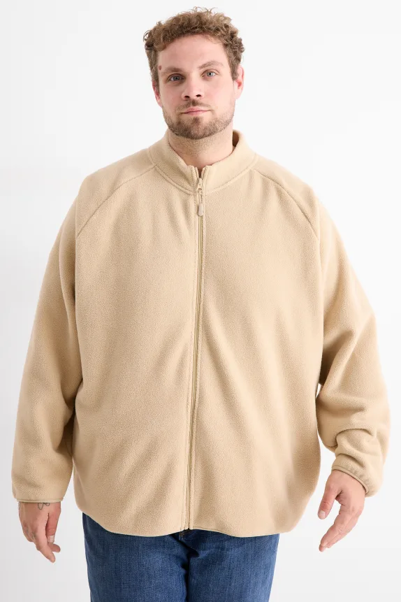 Fleece jacket light beige