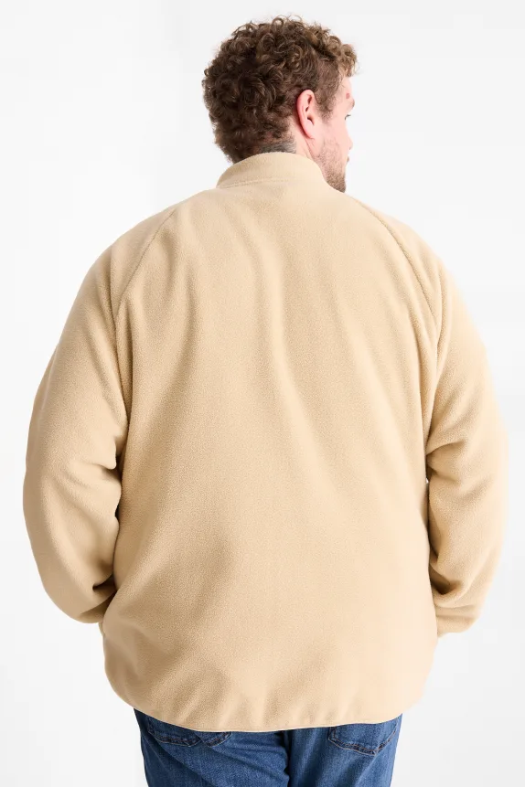 Fleece jacket light beige
