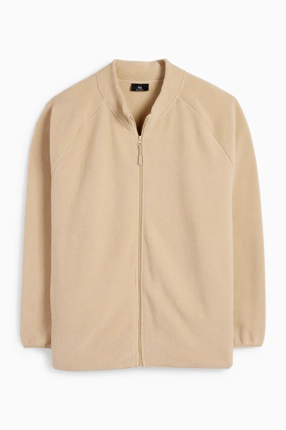 Fleece jacket light beige