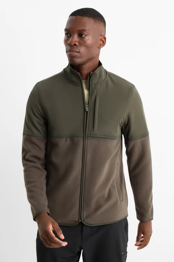 Fleece jacket dark green