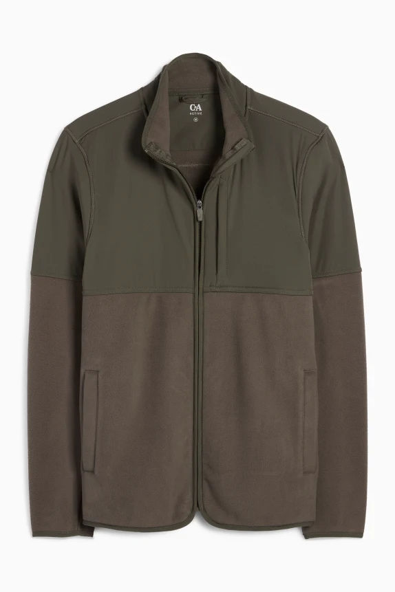 Fleece jacket dark green