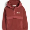 Fleece hoodie bordeaux