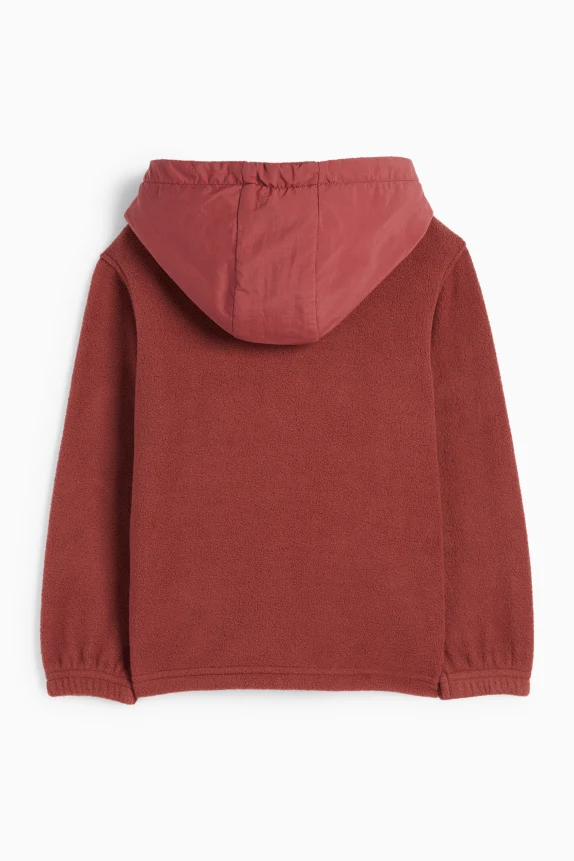 Fleece hoodie bordeaux