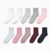 Multipack of 10 - socks white / rose