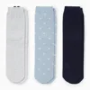 Multipack of 3 - socks with motif - heart blue / gray