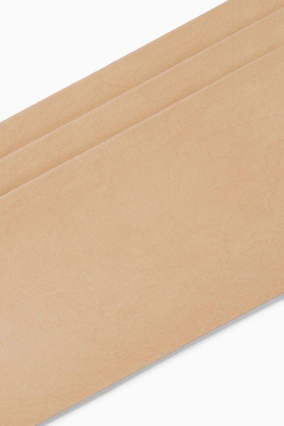 Multipack of 3 - sheer knee-highs - LYCRAÂ® - 20 denier light beige