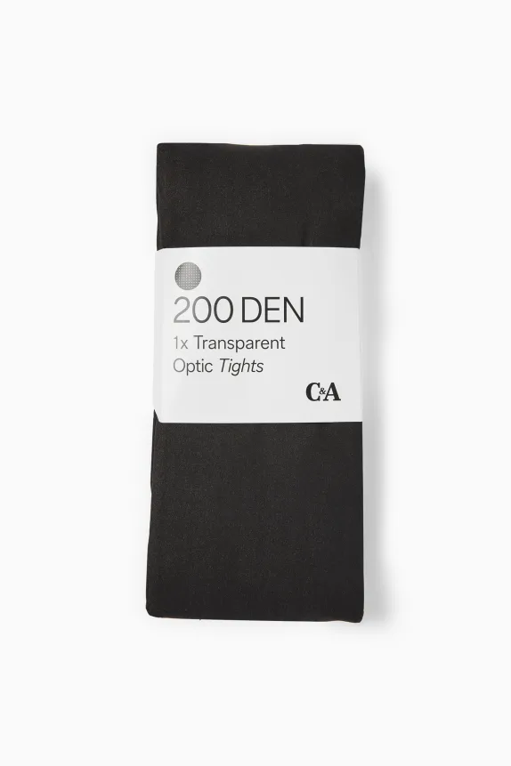 Thermal tights - 200 denier black