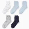 Multipack of 5 - socks blue / gray