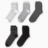 Multipack of 5 - socks black / white
