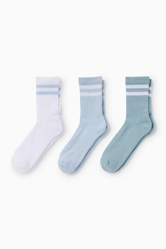 Multipack of 3 - tennis socks white / light blue
