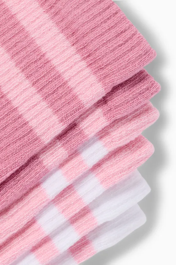 Multipack of 3 - tennis socks white / rose