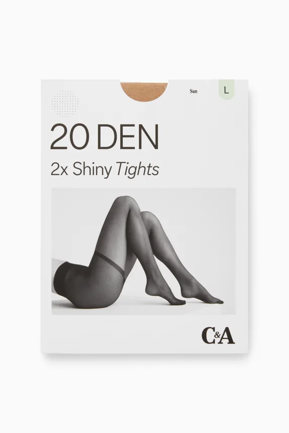 Multipack of 2 - tights - LYCRAÂ® - 20 denier beige