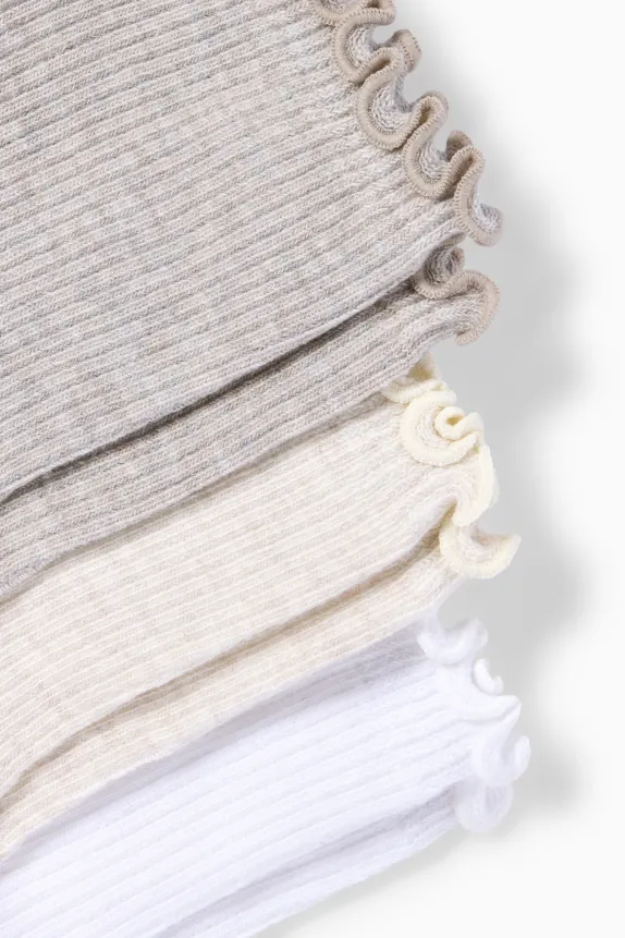 Multipack of 3 - socks - ribbed cremewhite
