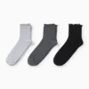 Multipack of 3 - socks - ribbed gray / black