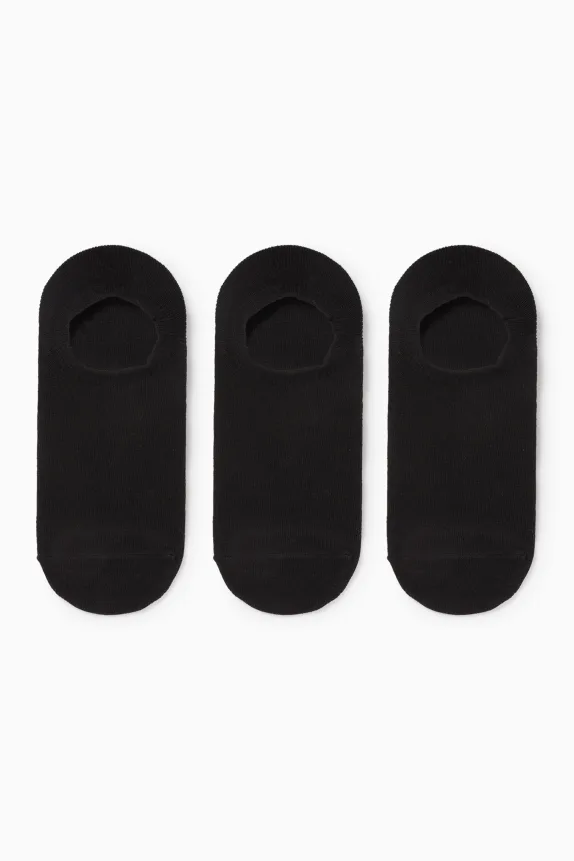 Multipack of 3 - footsies black