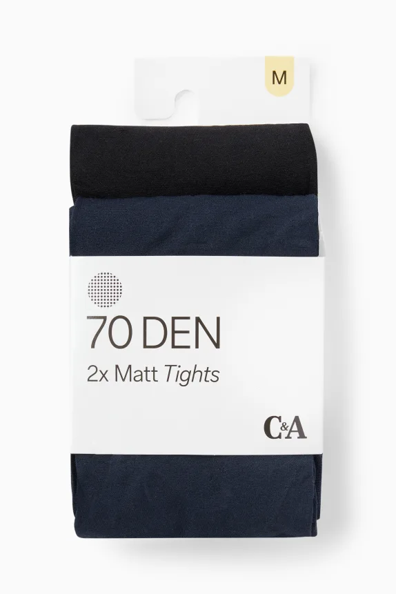Multipack of 2 - tights - 70 denier dark blue