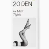 Multipack of 4 - tights - 20 denier Cream Powder