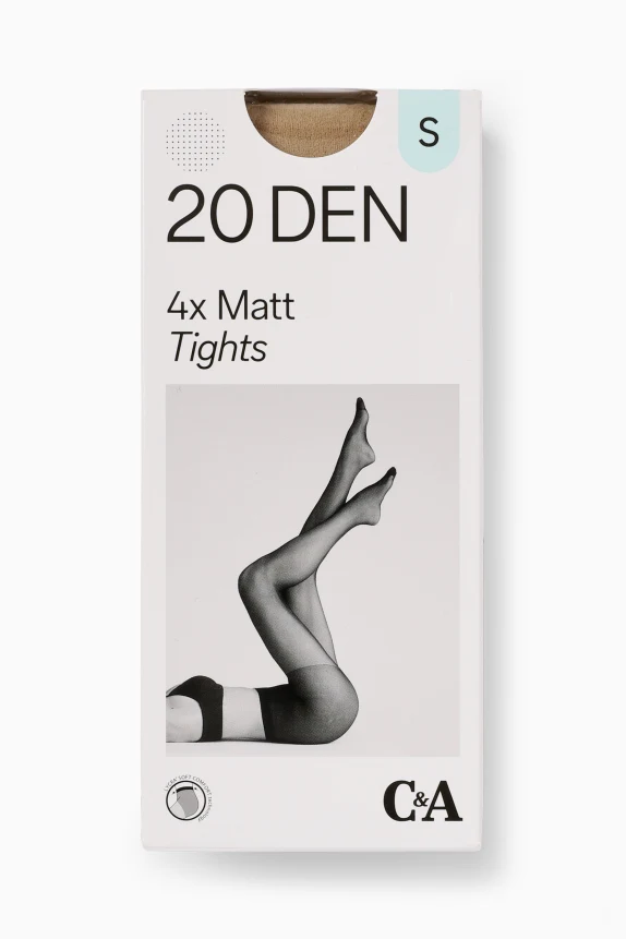 Multipack of 4 - tights - 20 denier light beige