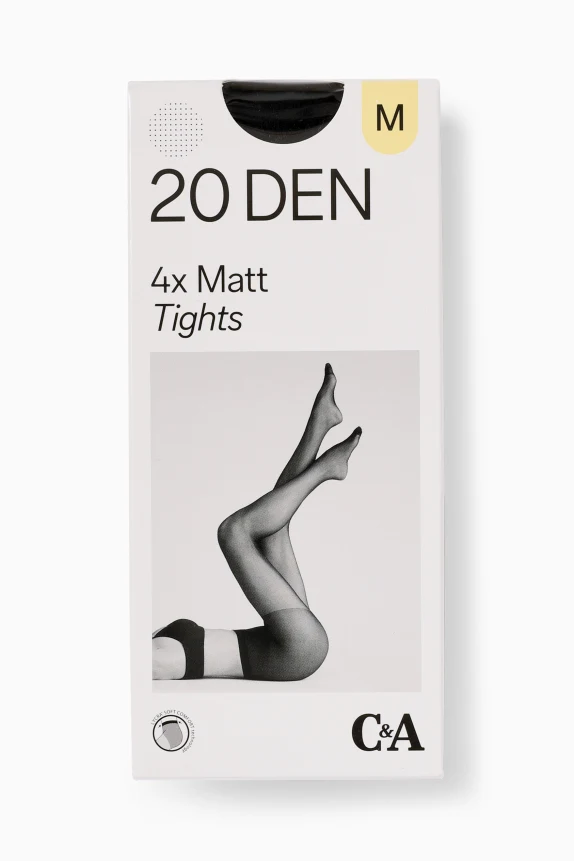 Multipack of 4 - tights - 20 denier black