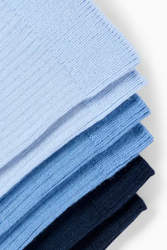 Multipack of 3 - socks - ribbed blue