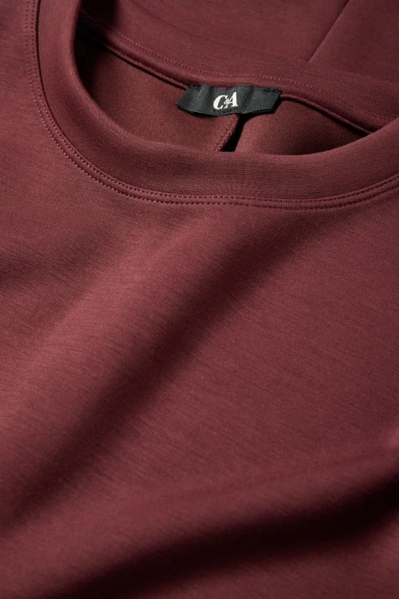 T-shirt dress - straight fit bordeaux