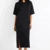 T-shirt dress - straight fit black