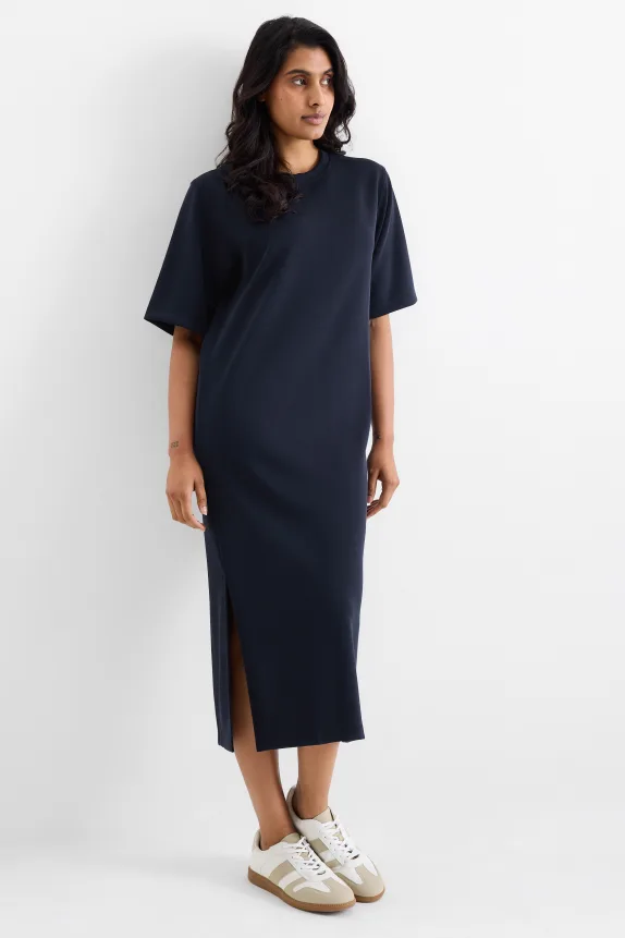 T-shirt dress - straight fit dark blue