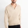 Jumper - ribbed light beige