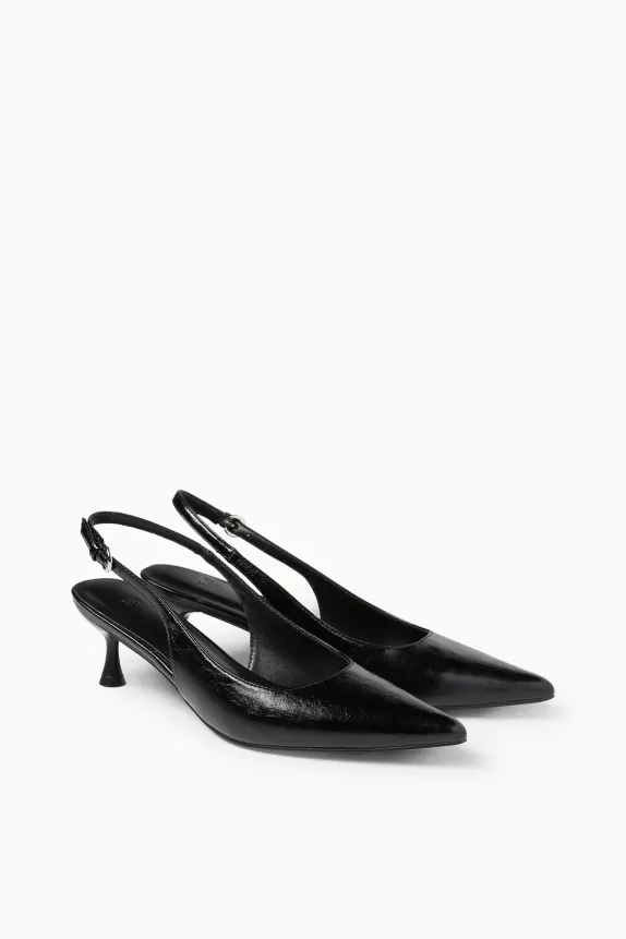 Court shoes - faux leather black