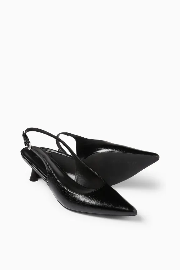 Court shoes - faux leather black