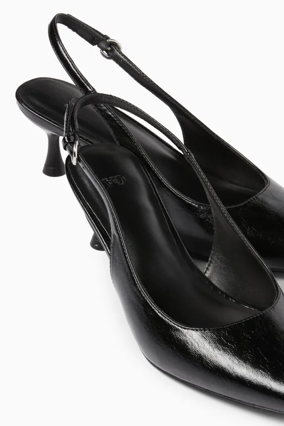 Court shoes - faux leather black