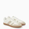 Trainers - faux leather white